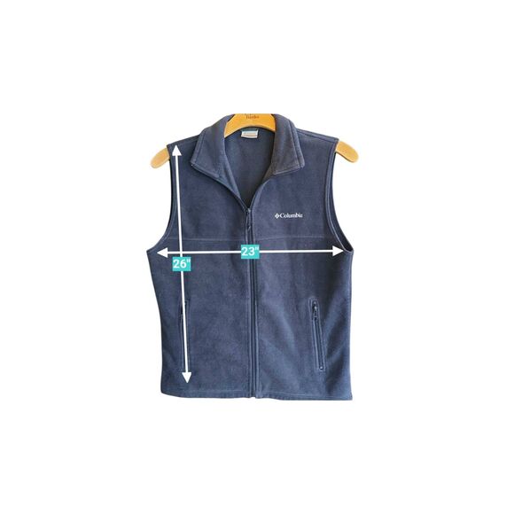 Columbia Men's Fleece Full Zipper Vest Blue Size Medium - Picture 5 of 5